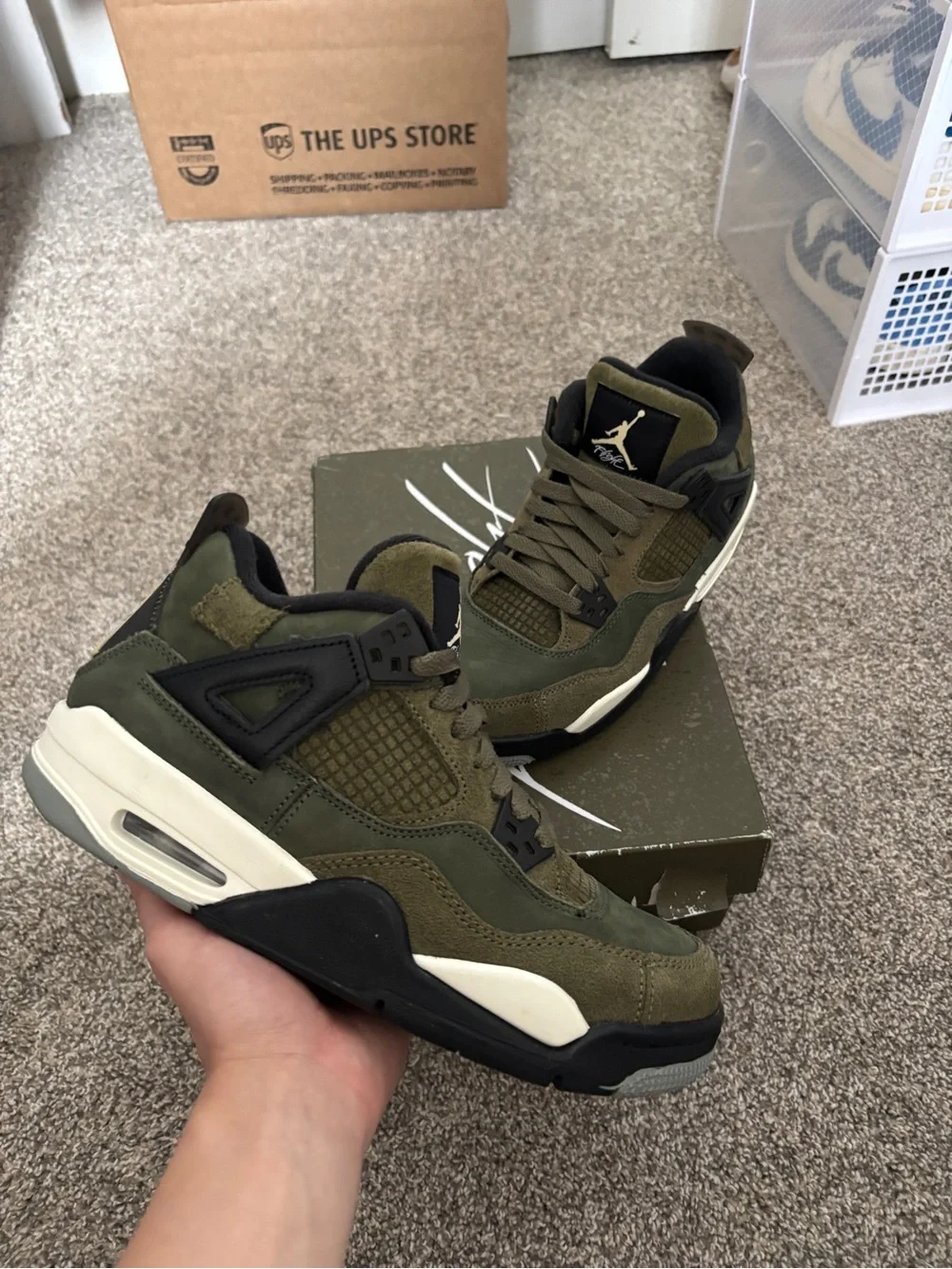 Jordan 4 craft olive